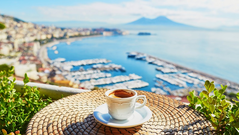 Mäktiga vulkanberget Vesuvius